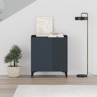 Olie Modern Accent Cabinet With Fluted Doors Storage Organizer For Entryway, Living Room, Bedroom