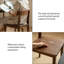 Chaise en bois massif noyer noir moderne