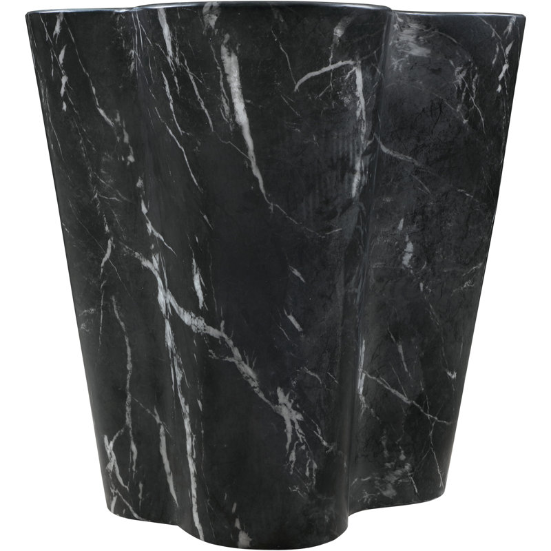 Barrett Slab Table, 22" H x 22" W x 18" D, Black