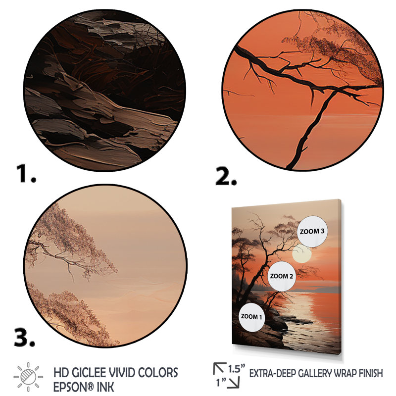 Tenleytown Bold Sunrise Horizon III - impression, H 20 po x l 12 po x P 1 po, Cadre photo noir