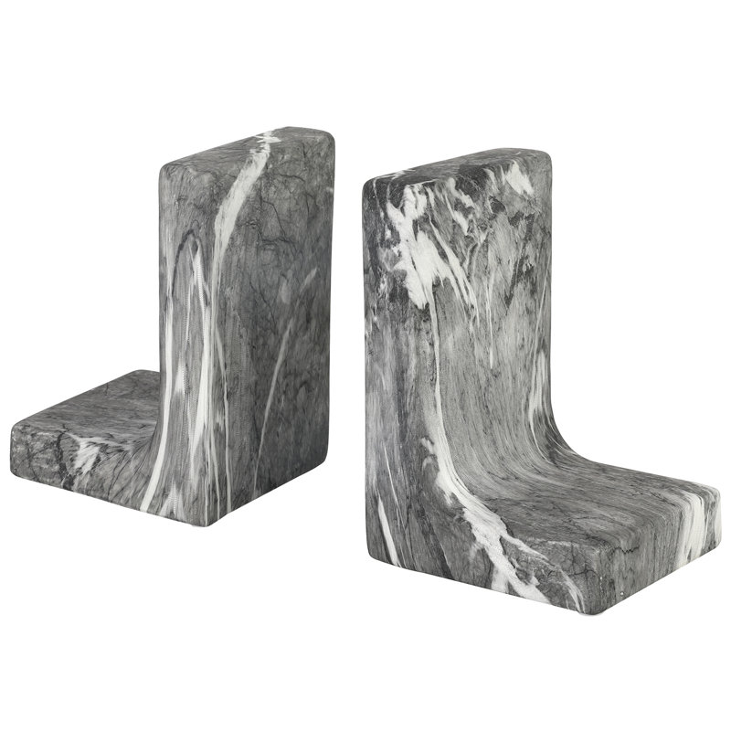 Ceramic Bookends, Black