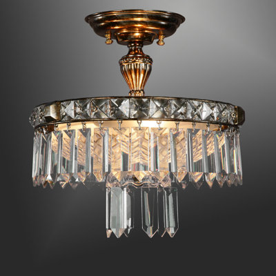 Crissman Crystal Semi Flush Mount