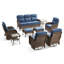 Ensemble de conversation d'extérieur en osier 9 pièces avec 4 chaises pivotantes, repose-pieds et coussins épais de 6 po himonia-1752938754-1752938782