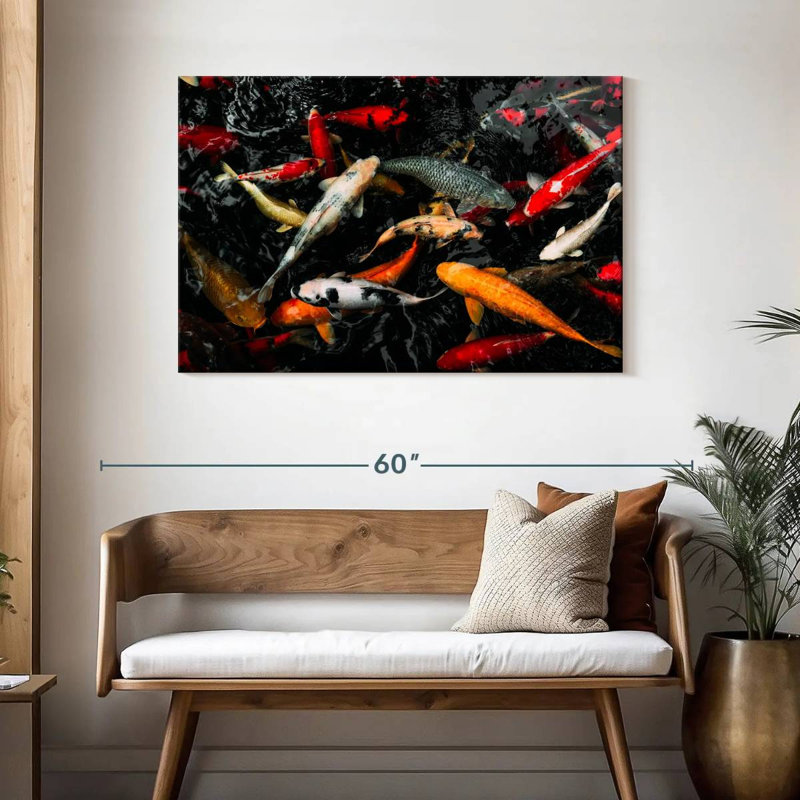 Brampt Japanese Koi Fish Carp, 30" H x 45" W