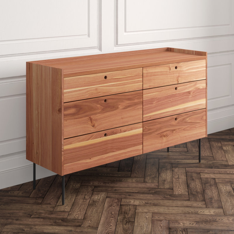 Peek 6 - Drawer Dresser, Rustic Walnut