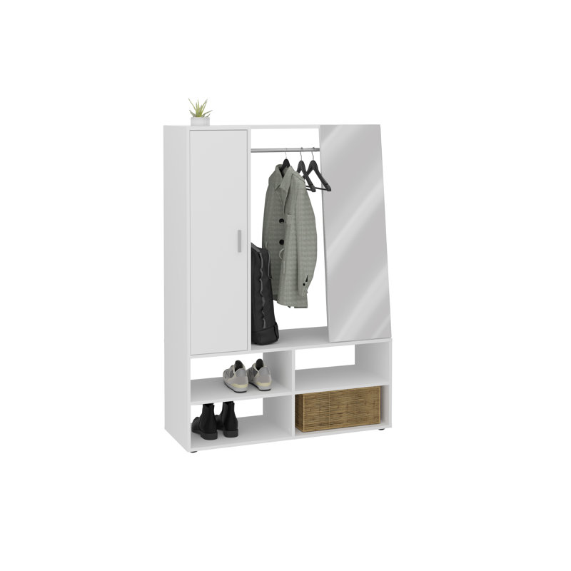 Kuwanda 104 cm W Hallway Set with Storage Bench and Shoe Storage