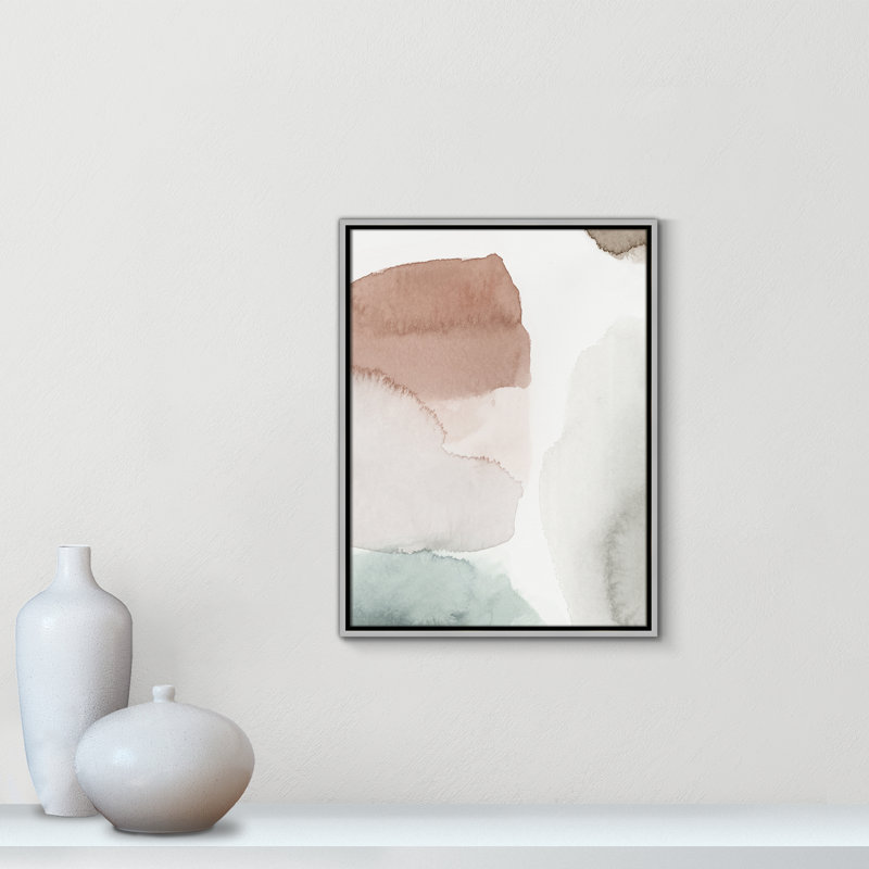 Weslyn Hopeful II - Floater Frame Painting on Canvas, 25.5" H x 19.5" W x 2" D, Silver Framed