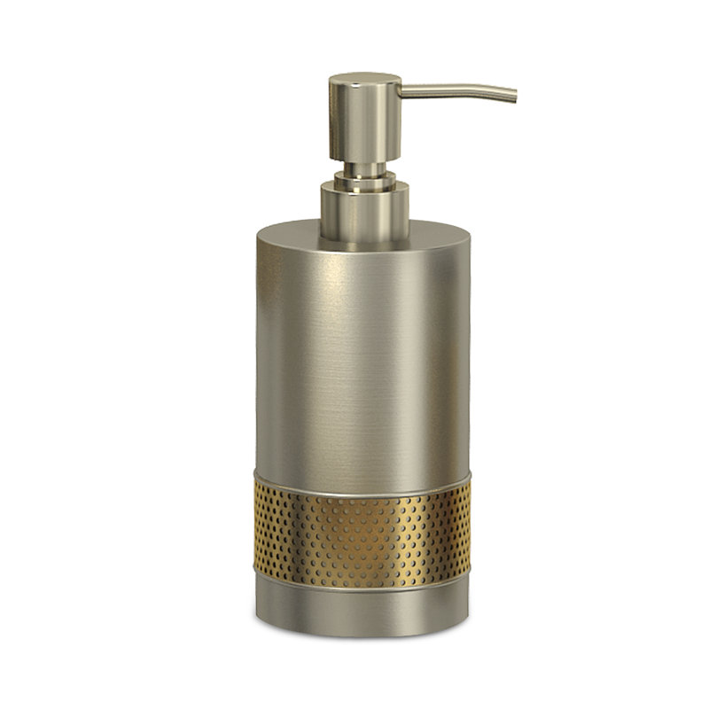 Bouteille de pompe à savon liquide pour meuble-lavabo et évier de cuisine, contenant une lotion et un assainisseur, étain et finition dorée