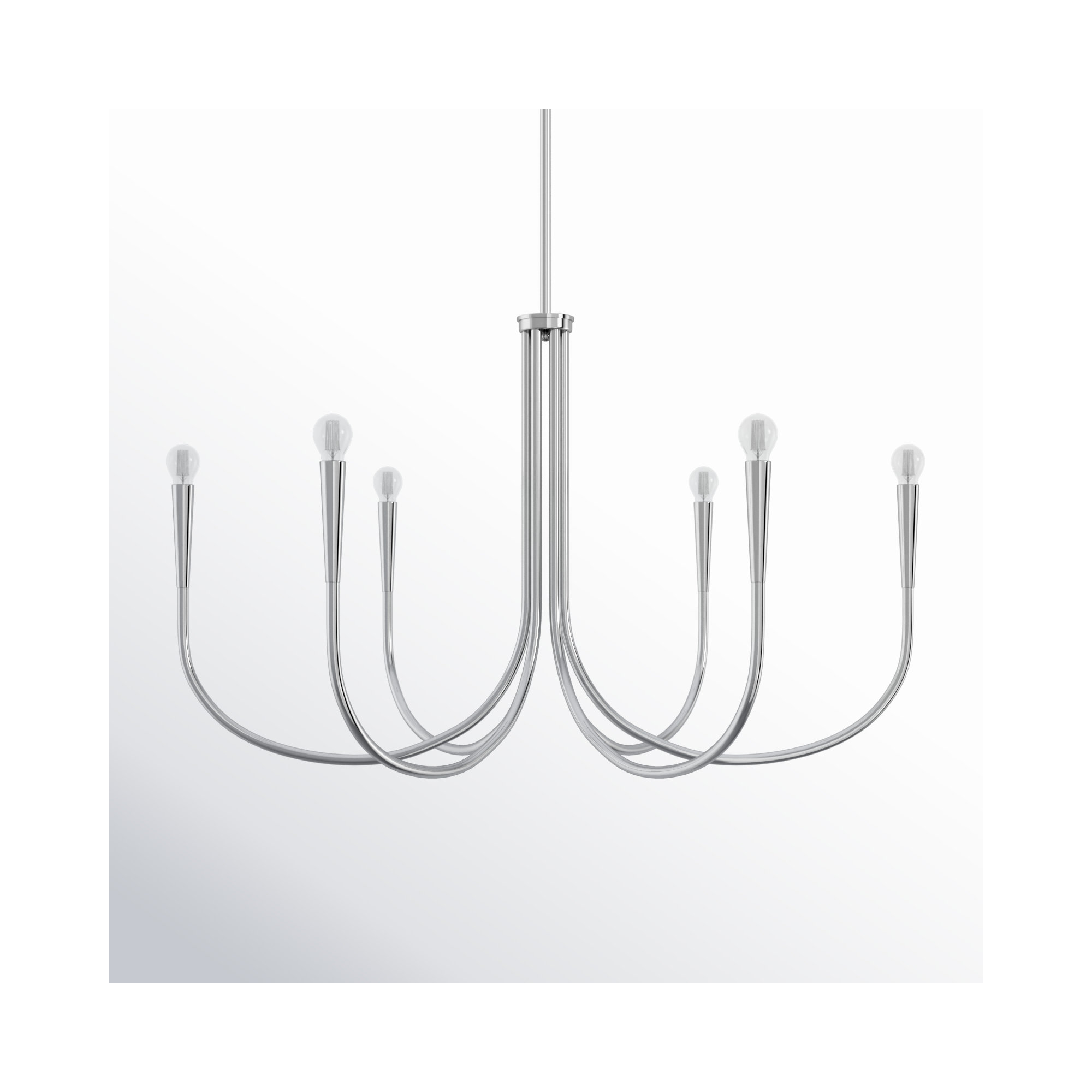 Catalena 6 - Light Chandelier, Chrome, 23" H x 30" W x 30" D
