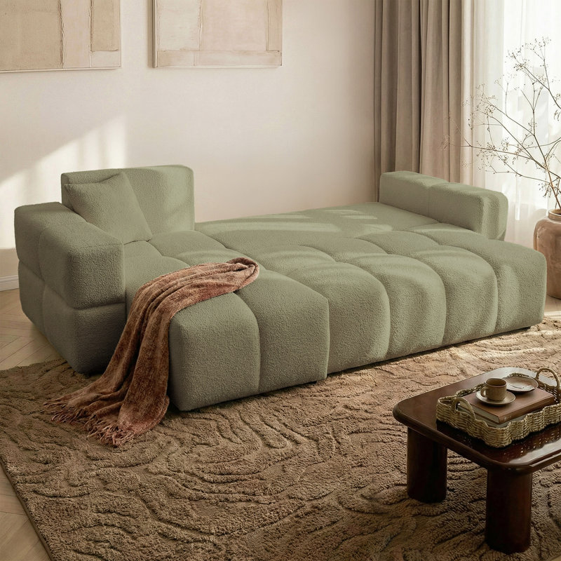 4 Seater Sofa Bed, Green