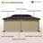 20 Ft. W x 12 Ft. D Solid Cedar Wood Patio Gazebo with Curtains