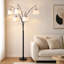 Lampe sur pied arquée 5 lumières Smart 82 "avec application et télécommande, têtes réglables, intensité variable 3000K-6000K pour le salon-290191601-273686879-275965013