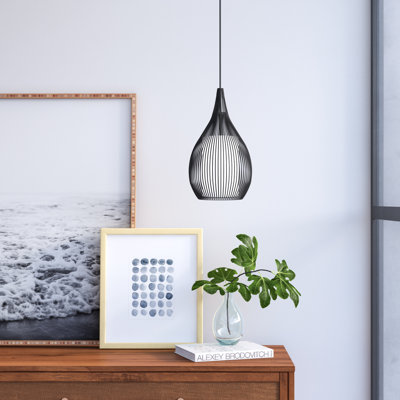 Lotus 1-Light Single Teardrop Pendant