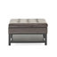 Cuir reconstitué carré pour chambre à coucher - Rangement et support inférieur brun moderne et sophistiqué