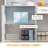 Modern Freestanding Kitchen Buffet Hutch With Server and Storage