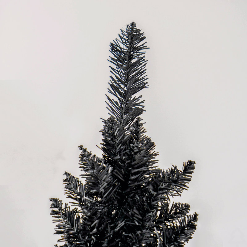 Arbre de Noël artificiel 8 pi, arbre de Noël mince avec 618 pointes de branches réalistes et support en plastique