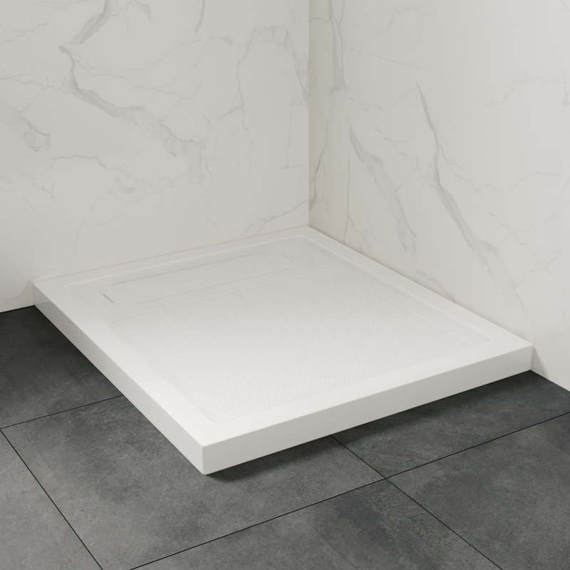 OVE Decors 32-In W X 36-In L With Reversible Drain Rectangle Shower Base (White)