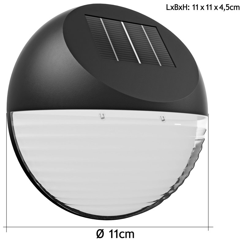 Meacham Low Voltage Solar Powered Integrated LED Deck Light