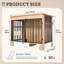 85 cm Dog Crate Furniture, Double Door Dog Cage with Welcome Sign & Side Hook for Small & Medium Dogs-886049654