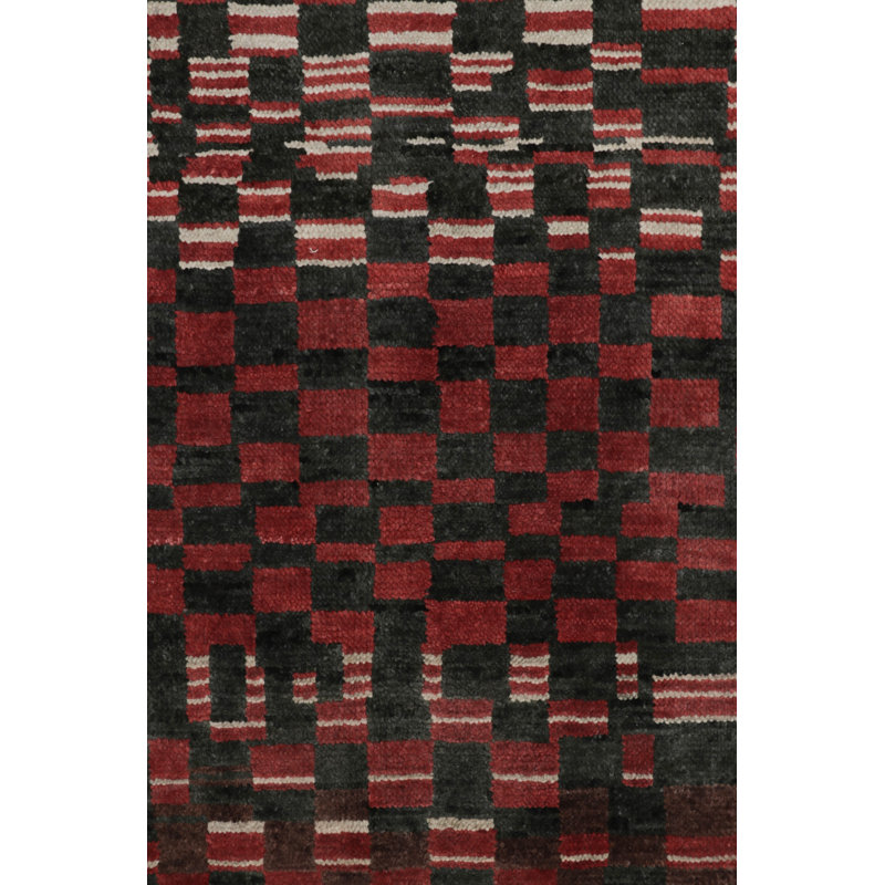 Moroccan Handmade Kilim Wool Geometric Area Rug, Rectangle 4' x 6'