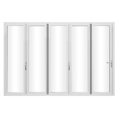 Porte pliante en aluminium noir à 5 panneaux de 144 po x 96 po KaMic Elite-Fold