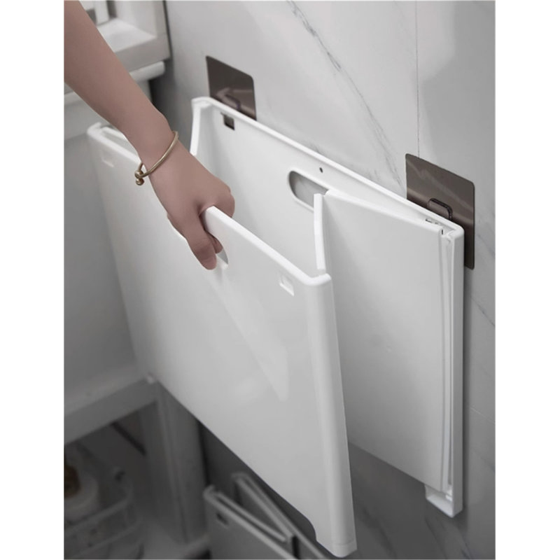Laundry Hamper with Handles, White