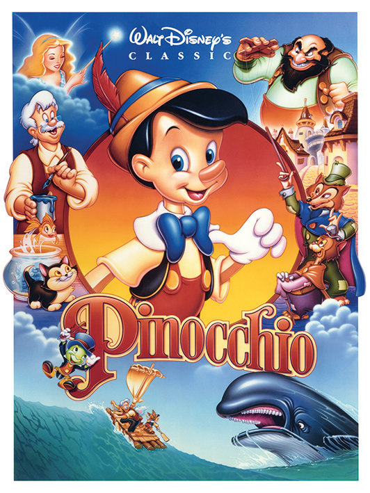 Pinocchio - Cast Graphic Art Print on Canvas
