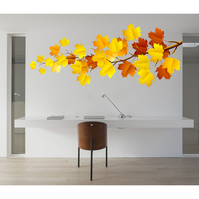 Adhésif décoratif feuilles et branches, H 33 po x l 69 po