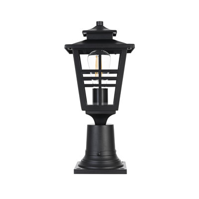 Lampadaire d'extérieur noir de 7 pouces Lafayette