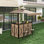 Ensemble de 3 barbecues d'extérieur avec table de bar et 2 chaises de bar pliables pour terrasse