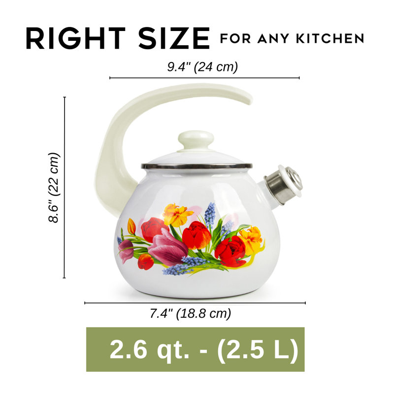 Kettle with Whistle Spring Bouquet 2.7-qt.