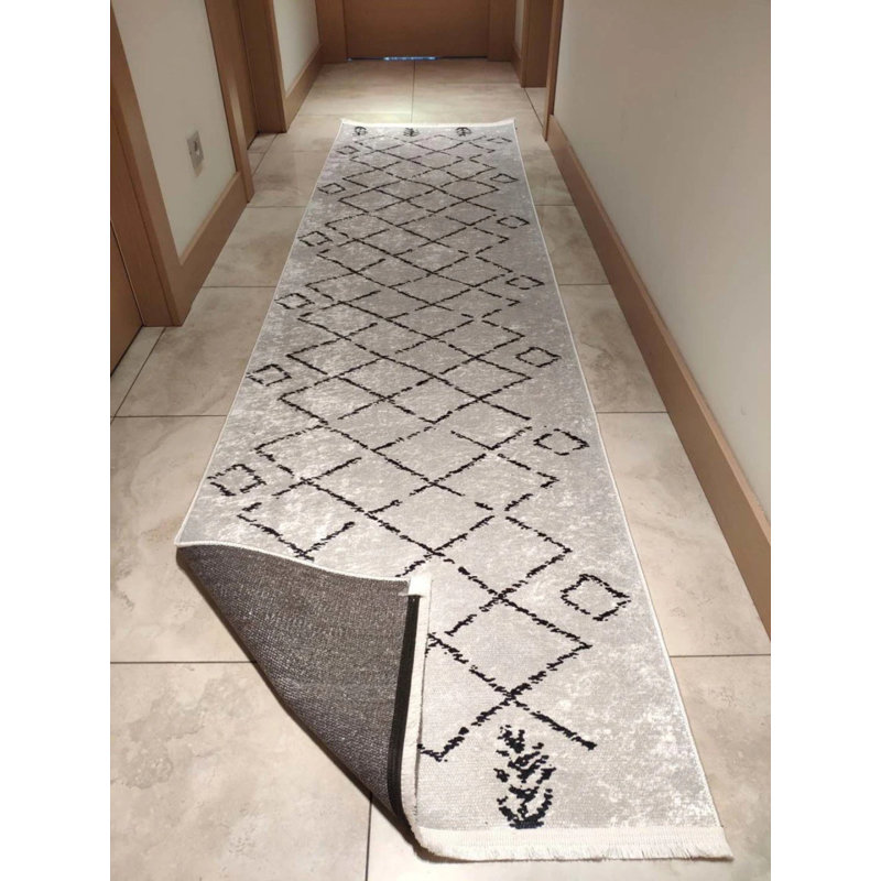 Tapis mathaï avec envers antidérapant, Tapis de couloir 3 pi 11 po x 9 pi 10 po