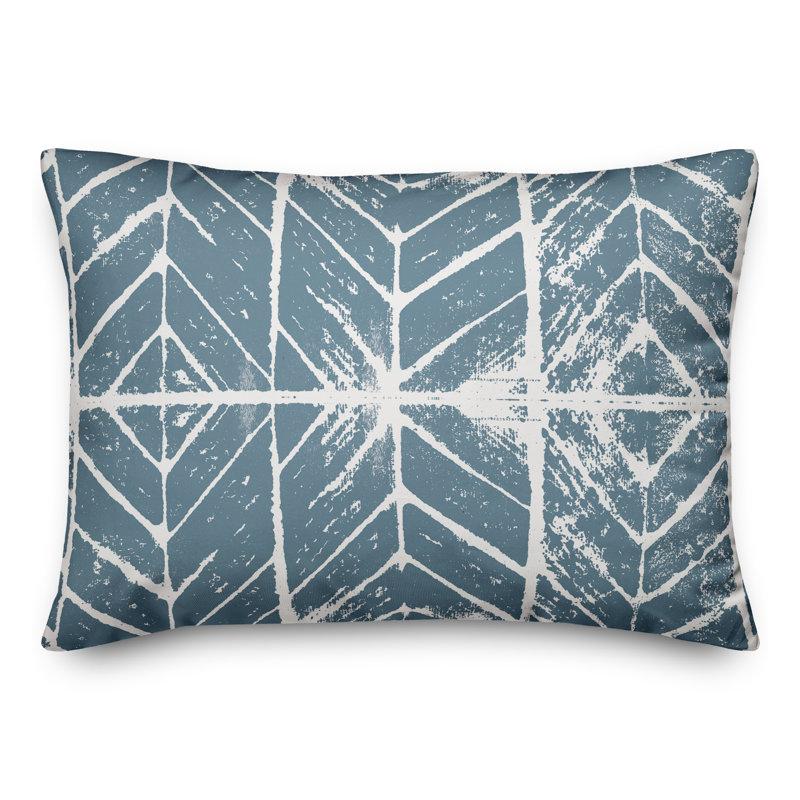  Coussin intérieur / extérieur géométrique, Bleu