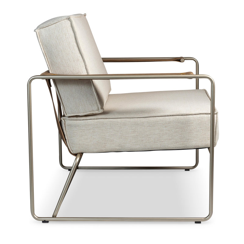Modern Brazilian Armchair, Medley Ivory Performance Basketweave