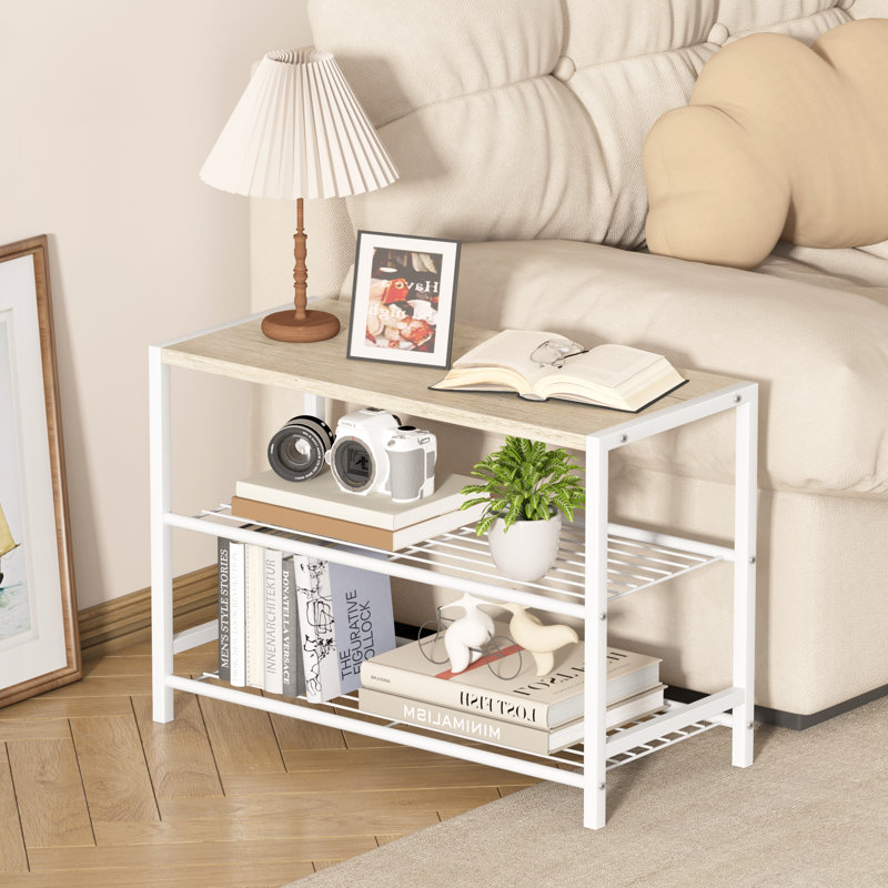 3 Tier Shoe Rack 6 Pair  Shoe Storage for Closet Entryway, White