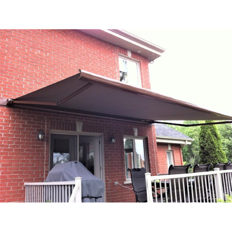 Multiple Awnings 9'' Fabric Cover Motorized Retractable Patio Awning