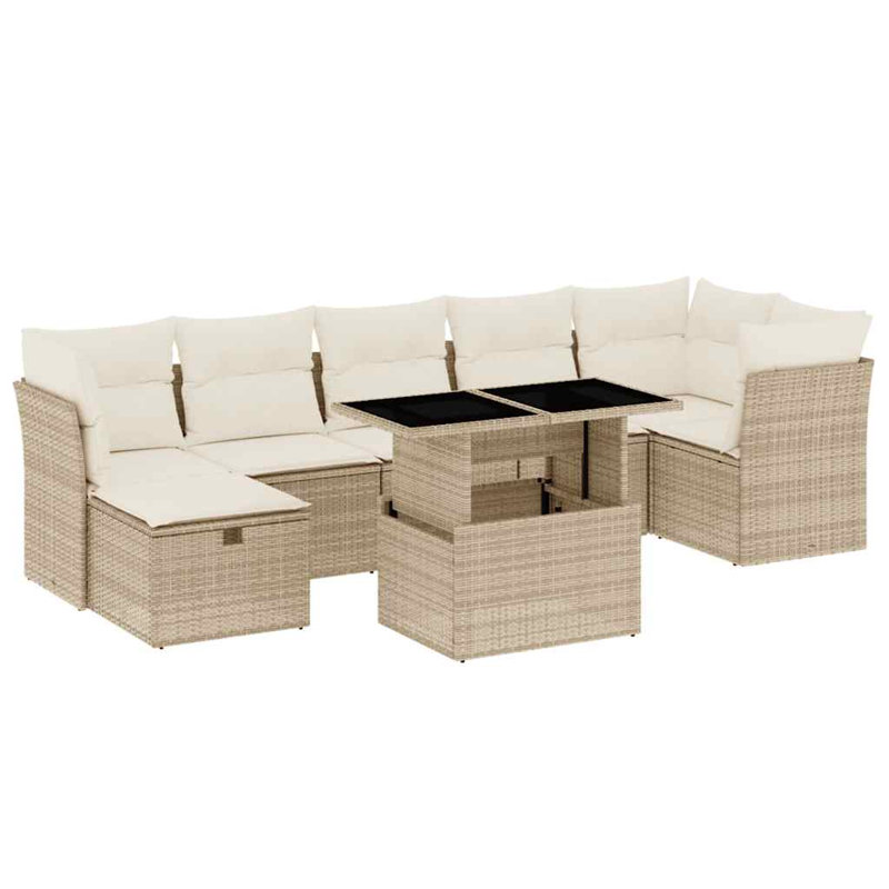Ensemble de canapé de jardin Vidaxl beige
