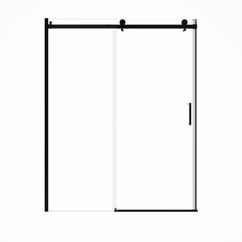 Accessoires de porte en acier inoxydable 304 en verre trempé coulissant simple l 60 po x H 76 po