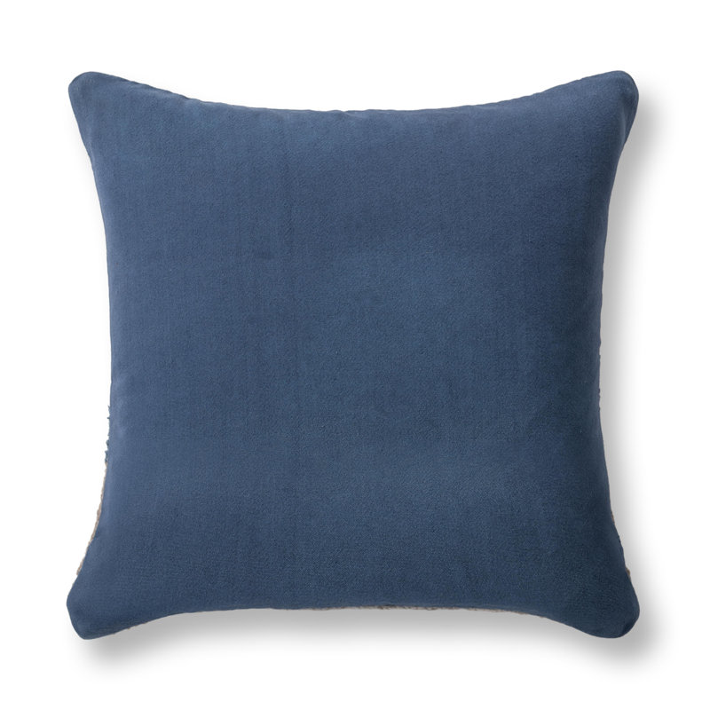 Sita Performance Fabric Throw Pillow, Blue Seal/Natural
