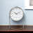 Analogue Metal Quartz Tabletop Clock in Silver