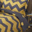 Ensemble de housse de couette réversible 100% coton jaune / gris 4 pièces-1193134373