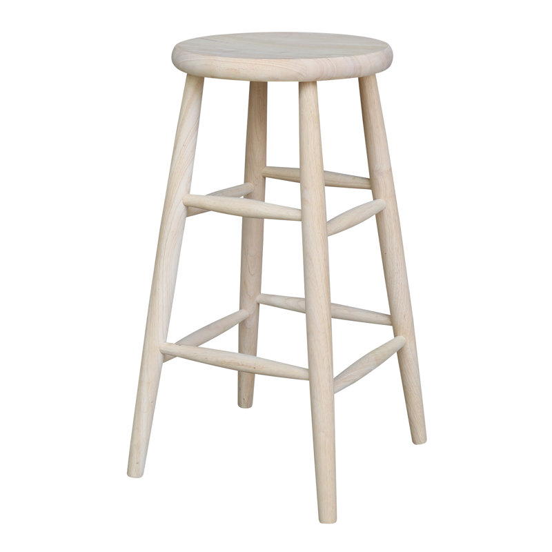 Solid Wood Bar & Counter Stool, Bar Stool (30" Seat Height), Unfinished