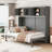 Space-Saving Wall Murphy Bed with Integrated Cabinets