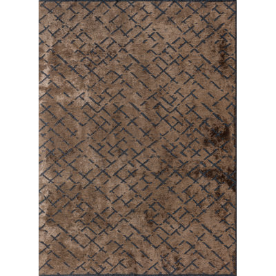 Brown/Black Abstract Luxury Area Rug