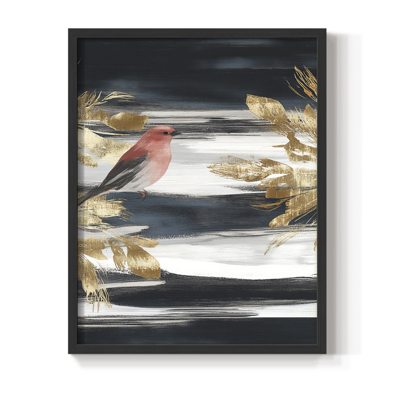 «Christmas Holiday Art» CCXXXIV, reproduction d'art encadrée - bois massif, H 15 po x l 12 po, Noir, noir, noir, noir
