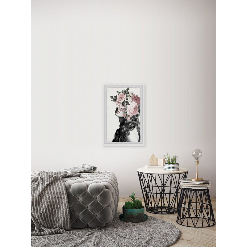 «Curly Bloom», reproduction encadrée, H 24 po x l 16 po x P 1,5 po