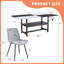 Ensemble de table de salle à manger rectangulaire, ensemble de table de salle à manger 71 po avec chaises rembourrées et tablette de rangement-599777505