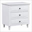 Table de chevet avec 3 tiroirs et rails coulissants lisses, armoire de chevet simple avec poignée en métal, table d'appoint minimaliste avec pieds en caoutchouc pour canapé de chambre à coucher-1558537112