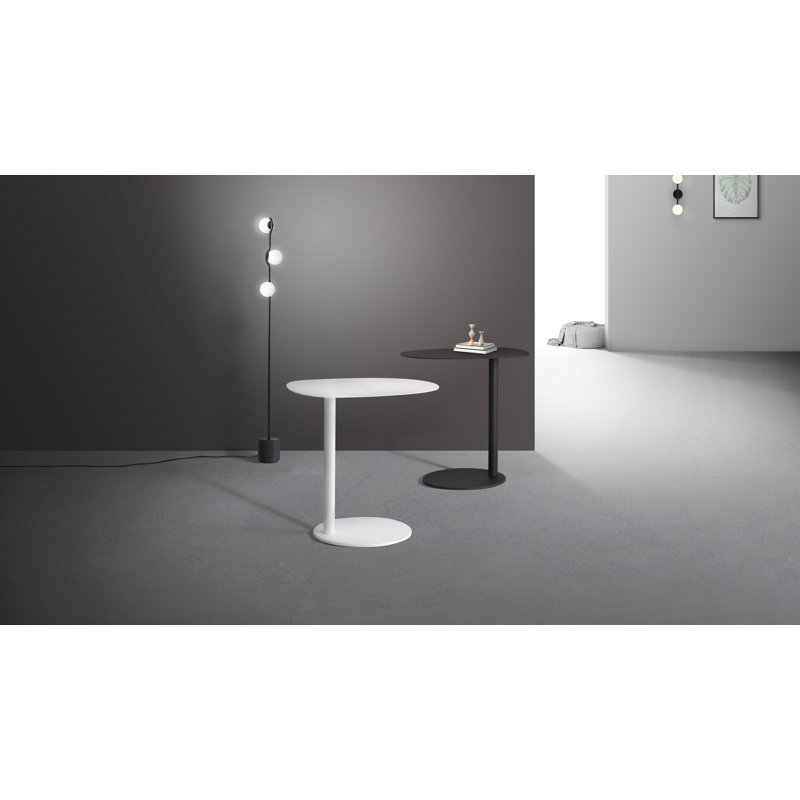 Table de bout avec tablette Perch, Noir