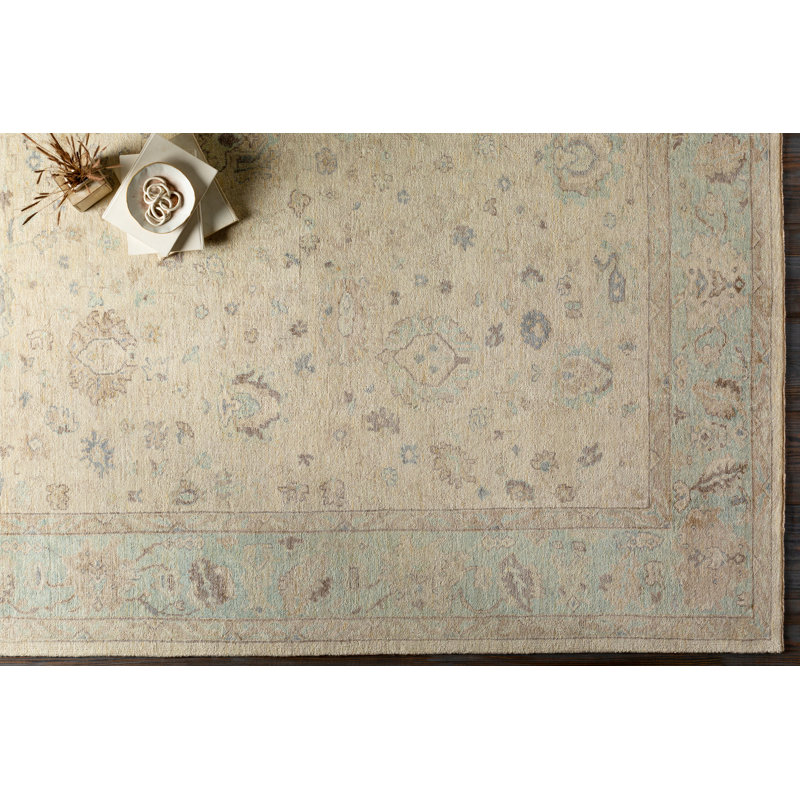 Daucourt Wool Oriental Area Rug, Rectangle 2' x 3'